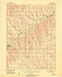 Kanona Kansas Historical topographic map, 1:62500 scale, 15 X 15 Minute, Year 1951