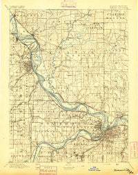 Kansas City Missouri Historical topographic map, 1:125000 scale, 30 X 30 Minute, Year 1894
