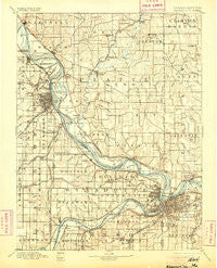 Kansas City Missouri Historical topographic map, 1:125000 scale, 30 X 30 Minute, Year 1894