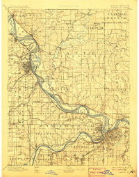 Kansas City Missouri Historical topographic map, 1:125000 scale, 30 X 30 Minute, Year 1894