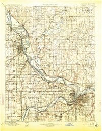 Kansas City Missouri Historical topographic map, 1:125000 scale, 30 X 30 Minute, Year 1894
