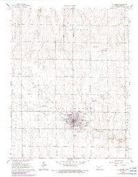 La Crosse Kansas Historical topographic map, 1:24000 scale, 7.5 X 7.5 Minute, Year 1966