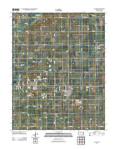 La Harpe Kansas Historical topographic map, 1:24000 scale, 7.5 X 7.5 Minute, Year 2012