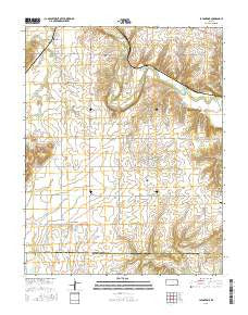 Lafontaine Kansas Current topographic map, 1:24000 scale, 7.5 X 7.5 Minute, Year 2015