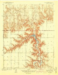 Lake Mc Bride Kansas Historical topographic map, 1:31680 scale, 7.5 X 7.5 Minute, Year 1942