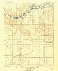 Lakin Kansas Historical topographic map, 1:125000 scale, 30 X 30 Minute, Year 1900