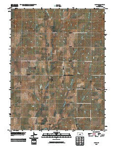 Lamar Kansas Historical topographic map, 1:24000 scale, 7.5 X 7.5 Minute, Year 2009