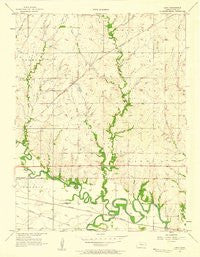 Lang Kansas Historical topographic map, 1:24000 scale, 7.5 X 7.5 Minute, Year 1957