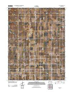 Laton Kansas Historical topographic map, 1:24000 scale, 7.5 X 7.5 Minute, Year 2012