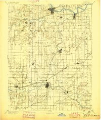 Lawrence Kansas Historical topographic map, 1:125000 scale, 30 X 30 Minute, Year 1889