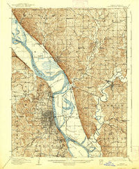 Leavenworth Kansas Historical topographic map, 1:62500 scale, 15 X 15 Minute, Year 1910