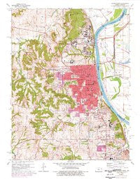 Leavenworth Kansas Historical topographic map, 1:24000 scale, 7.5 X 7.5 Minute, Year 1961