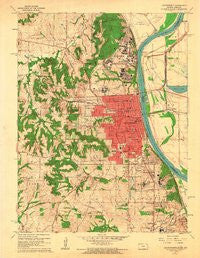 Leavenworth Kansas Historical topographic map, 1:24000 scale, 7.5 X 7.5 Minute, Year 1961