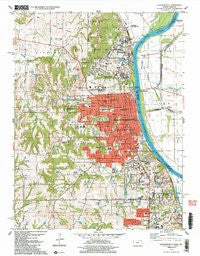 Leavenworth Kansas Historical topographic map, 1:24000 scale, 7.5 X 7.5 Minute, Year 1984