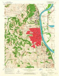 Leavenworth Kansas Historical topographic map, 1:24000 scale, 7.5 X 7.5 Minute, Year 1961
