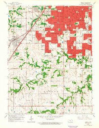 Lenexa Kansas Historical topographic map, 1:24000 scale, 7.5 X 7.5 Minute, Year 1963