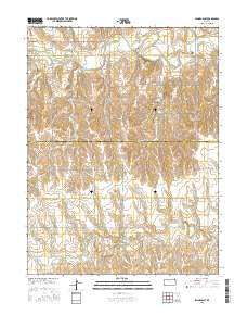 Lenora East Kansas Current topographic map, 1:24000 scale, 7.5 X 7.5 Minute, Year 2015