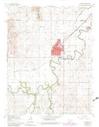 Lindsborg Kansas Historical topographic map, 1:24000 scale, 7.5 X 7.5 Minute, Year 1965