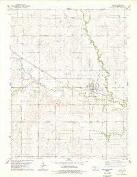 Lucas Kansas Historical topographic map, 1:24000 scale, 7.5 X 7.5 Minute, Year 1978