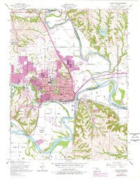 Manhattan Kansas Historical topographic map, 1:24000 scale, 7.5 X 7.5 Minute, Year 1955