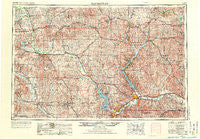 Manhattan Kansas Historical topographic map, 1:250000 scale, 1 X 2 Degree, Year 1955