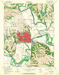 Manhattan Kansas Historical topographic map, 1:24000 scale, 7.5 X 7.5 Minute, Year 1955