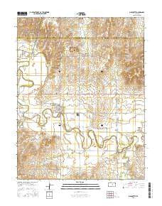 Marquette Kansas Current topographic map, 1:24000 scale, 7.5 X 7.5 Minute, Year 2015