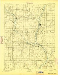 Marysville Kansas Historical topographic map, 1:125000 scale, 30 X 30 Minute, Year 1894