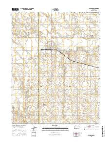 McCracken Kansas Current topographic map, 1:24000 scale, 7.5 X 7.5 Minute, Year 2015