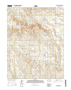 McCracken SW Kansas Current topographic map, 1:24000 scale, 7.5 X 7.5 Minute, Year 2015