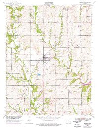 Meriden Kansas Historical topographic map, 1:24000 scale, 7.5 X 7.5 Minute, Year 1952
