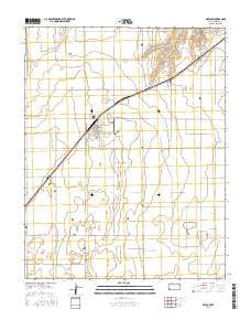 Moscow Kansas Current topographic map, 1:24000 scale, 7.5 X 7.5 Minute, Year 2016