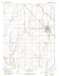 Moundridge Kansas Historical topographic map, 1:24000 scale, 7.5 X 7.5 Minute, Year 1965