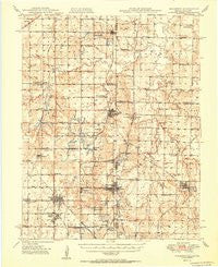 Mulberry Kansas Historical topographic map, 1:62500 scale, 15 X 15 Minute, Year 1950