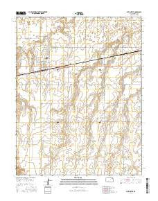 Mullinville Kansas Current topographic map, 1:24000 scale, 7.5 X 7.5 Minute, Year 2015
