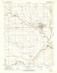 Ness City Kansas Historical topographic map, 1:24000 scale, 7.5 X 7.5 Minute, Year 1966