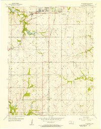 Ocheltree Kansas Historical topographic map, 1:24000 scale, 7.5 X 7.5 Minute, Year 1956