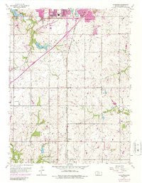 Ocheltree Kansas Historical topographic map, 1:24000 scale, 7.5 X 7.5 Minute, Year 1956