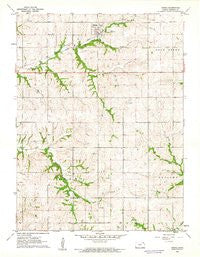 Oneida Kansas Historical topographic map, 1:24000 scale, 7.5 X 7.5 Minute, Year 1961