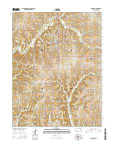 Oskaloosa Kansas Current topographic map, 1:24000 scale, 7.5 X 7.5 Minute, Year 2015