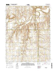 Otis NE Kansas Current topographic map, 1:24000 scale, 7.5 X 7.5 Minute, Year 2015