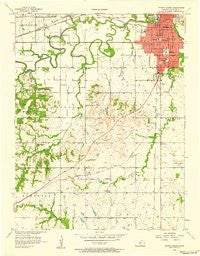 Ottawa South Kansas Historical topographic map, 1:24000 scale, 7.5 X 7.5 Minute, Year 1956