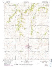 Overbrook Kansas Historical topographic map, 1:24000 scale, 7.5 X 7.5 Minute, Year 1955