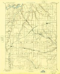 Parkerville Kansas Historical topographic map, 1:125000 scale, 30 X 30 Minute, Year 1894
