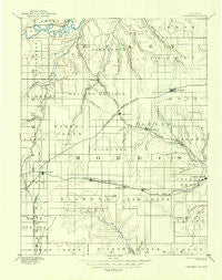 Parkerville Kansas Historical topographic map, 1:125000 scale, 30 X 30 Minute, Year 1894