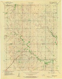 Peabody NW Kansas Historical topographic map, 1:24000 scale, 7.5 X 7.5 Minute, Year 1957