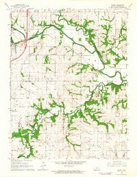 Peoria Kansas Historical topographic map, 1:24000 scale, 7.5 X 7.5 Minute, Year 1962
