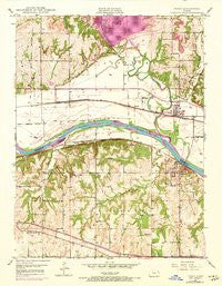 Perry Kansas Historical topographic map, 1:24000 scale, 7.5 X 7.5 Minute, Year 1949