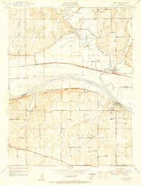 Perry Kansas Historical topographic map, 1:24000 scale, 7.5 X 7.5 Minute, Year 1950
