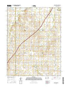 Phenis Creek Kansas Current topographic map, 1:24000 scale, 7.5 X 7.5 Minute, Year 2015